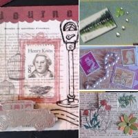 MZA: ATC with used postage stamp-USA