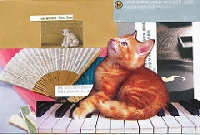 KKL: Cat postcard handmade