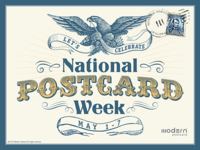 NATIONAL POSTCARD WEEK + NEW STAMP