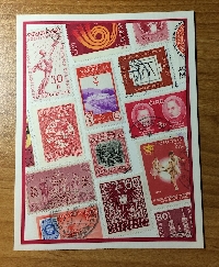 WIYM: Used Vintage Postage Stamps Note Cards