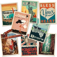 QUICK 5 Postcards in an Envie swap #8 USA