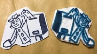 HCSI: Stickers Made from Hand Carved Stamps