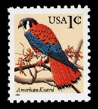 Bird postage stamp w Music notes ATC USA