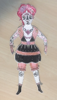 Halloween hinged paper doll