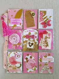 FTLOC#1-Mini Pocket letter- Gold and Pink