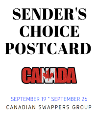 Canadian Swappers: Sender's Choice Postcard