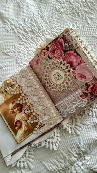VJP: Roses and Lace 5x7 Journal Page