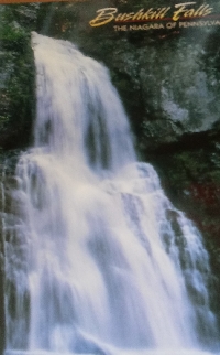 November waterfall postcard
