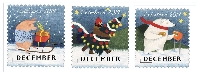 Christmas card with christmas stamp 2019