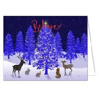 A woodland Animal Christmas Card