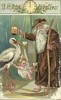 Father time/Baby New Year profile decoration