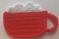 Crochet/Knit embellishment winter theme card
