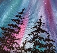YTPC:  Art Journal Page:  Northern Lights