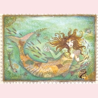 Mermaid themed postcard #1