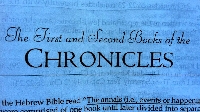 TCHH ~ Scripture PC ~ 1 & 2 Chronicles