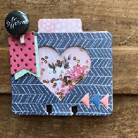 Heart themed memory-dex card