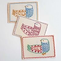 SSM: THEMED Handmade Postcard - Birds