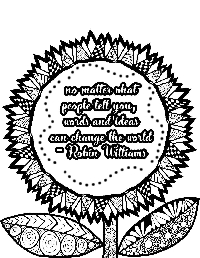 Inspirational adult coloring page #2