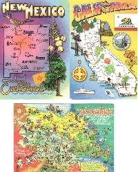 PH: 2 Blank Map Postcards #4