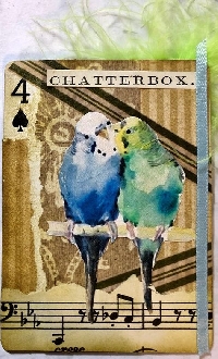 MFF: Altered Playing Card with Birds