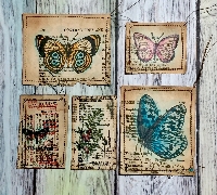 BL ~ Butterflies Faux Stamps
