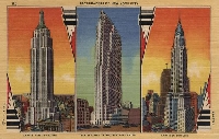 Buildings on a postcard in envelope