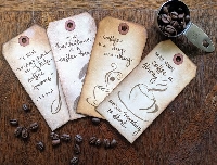 DYSC: COFFEE THEME Mixed-Media Tag Swap