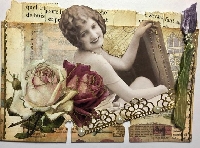 RF: Large Rolo with Vintage French Postcard Vibe