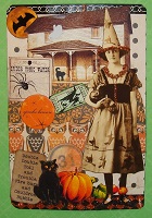 Vintage Halloween Collage Postcard #2