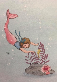 WIYM: Mermaid postcard #2: INT'L