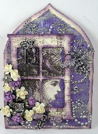 GAA:  Lovely Lavender Gothic Arch ATC