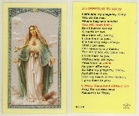 Homemade Catholic Prayer card PC