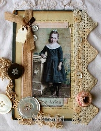 VJP: Vintage Photo, Buttons, and Lace