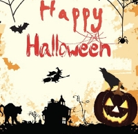 Halloween Card / Flat Gift / Decorated Envie - USA