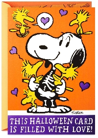 Snoopy or Peanuts Themed Halloween Card - USA