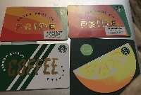 RAK empty Starbucks cards 