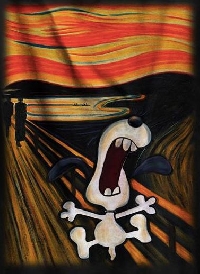 HD/HP-The Scream parody art- Snoopy