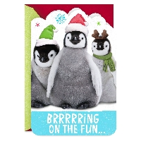 2 Partner Animal Themed Christmas Card USA