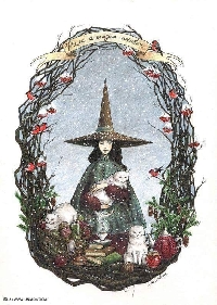 HEUSA-Christmas Witch -ATC