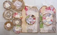 YTPC:  Scrap Tag with Handmade Rosette