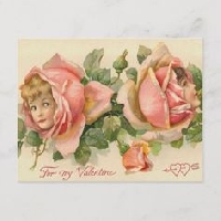 VS - Vintage Valentine #1 Pink Collage ATC