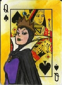Altered Queen Playing Card