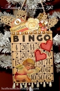 Private Swap: Altered Valentine Bingo Card