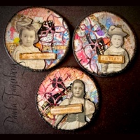 Mixed-Media ATC Coins—Series of 3 on a Theme