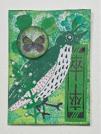 Green with Envy ATC with a Rinchie