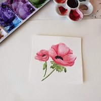SSM: THEMED Handmade Postcard - Botanical/Floral