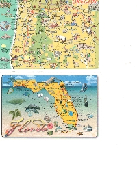 PH: 2 Blank Map Postcards #5