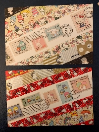 simple washi strips postcards-kawaii char-USA