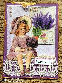 Lavender and lace ATCs