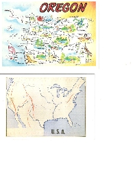 4 Map Postcards #4
